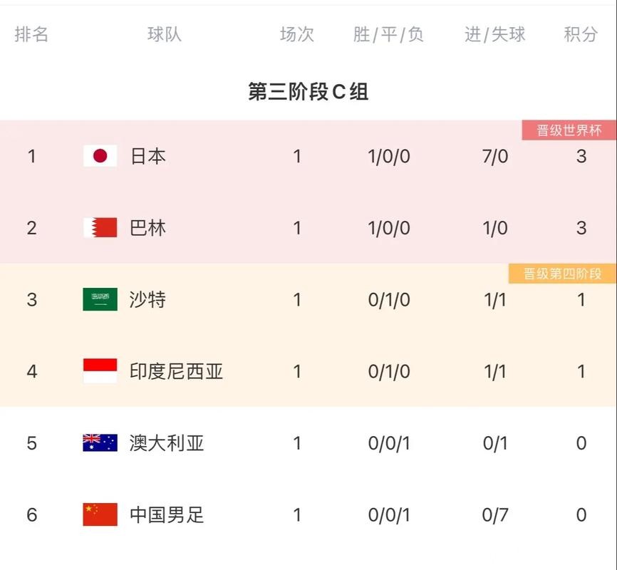 2026世界杯比分：亚洲区球队比赛表现